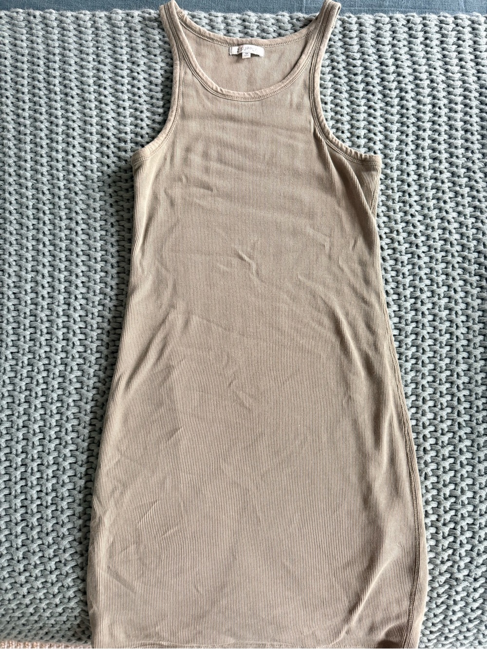 Z Supply Green Ribbed Mini Dress